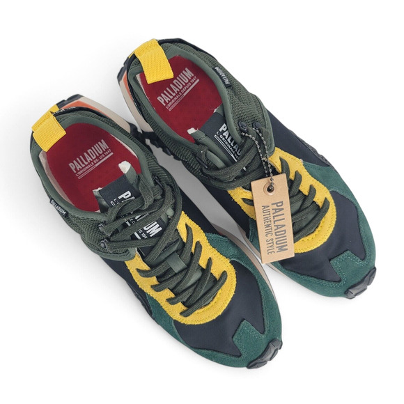 Palladium Troop Runner Mens Size 8 Sneakers Navy Green Yellow New Athletic Shoes - Picture 4 of 8
